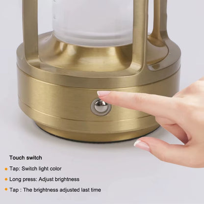 Night Light Black Gold Silver Table Lamp Touch USB Charging Ambient Light Suitable for Bedrooms Living Rooms