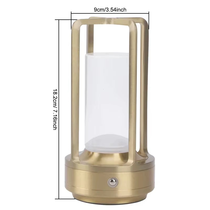 Night Light Black Gold Silver Table Lamp Touch USB Charging Ambient Light Suitable for Bedrooms Living Rooms