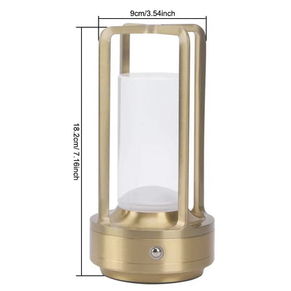 Night Light Black Gold Silver Table Lamp Touch USB Charging Ambient Light Suitable for Bedrooms Living Rooms